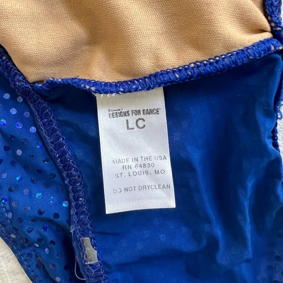 2 pc. Set Jumpsuit + Bandeau Belted Sequin Dance Costume Zip Front Children’s L - Picture 12 of 14